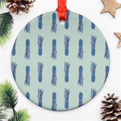 Blue King Pineapple  Ornament (round) by ConteMonfrey