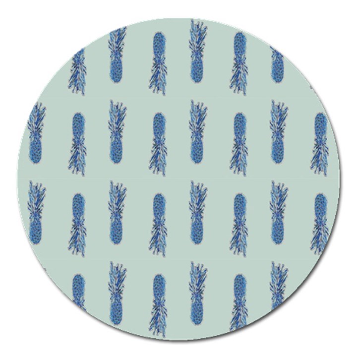 Blue King Pineapple  Magnet 5  (Round)