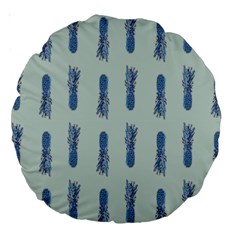 Blue King Pineapple  Large 18  Premium Round Cushions by ConteMonfrey