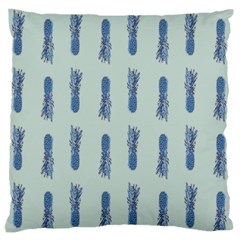 Blue King Pineapple  Standard Premium Plush Fleece Cushion Case (two Sides) by ConteMonfrey