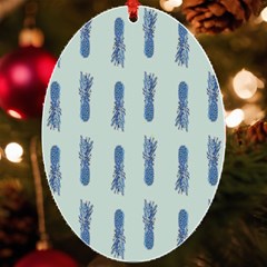 Blue King Pineapple  Uv Print Acrylic Ornament Oval by ConteMonfrey