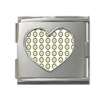 Sharp Circles Mega Link Heart Italian Charm (18mm) Front