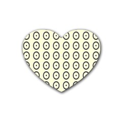 Sharp Circles Rubber Coaster (heart) by ConteMonfrey