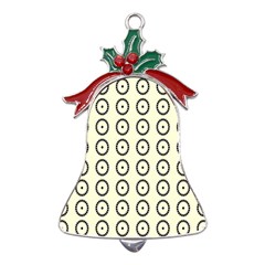 Sharp Circles Metal Holly Leaf Bell Ornament by ConteMonfrey