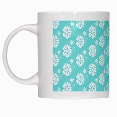 Spring Happiness Blue Ocean White Mug