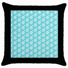 Spring Happiness Blue Ocean Throw Pillow Case (black) by ConteMonfrey