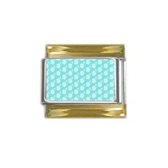 Spring Happiness Blue Ocean Gold Trim Italian Charm (9mm) by ConteMonfrey