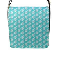 Spring Happiness Blue Ocean Flap Closure Messenger Bag (l) by ConteMonfrey