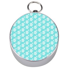 Spring Happiness Blue Ocean Silver Compasses by ConteMonfrey