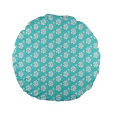 Spring Happiness Blue Ocean Standard 15  Premium Flano Round Cushions by ConteMonfrey