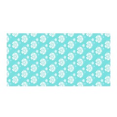 Spring Happiness Blue Ocean Satin Wrap 35  X 70  by ConteMonfrey