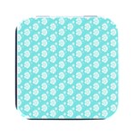 Spring Happiness blue ocean Square Metal Box (Black) Front