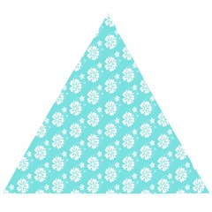 Spring Happiness Blue Ocean Wooden Puzzle Triangle by ConteMonfrey