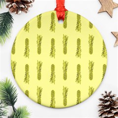 Yellow Pineapple Ornament (round) by ConteMonfrey