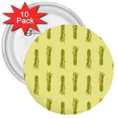 Yellow Pineapple 3  Buttons (10 Pack)  by ConteMonfrey