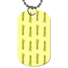 Yellow Pineapple Dog Tag (one Side) by ConteMonfrey