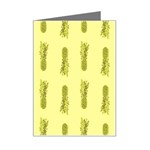 Yellow Pineapple Mini Greeting Card Left