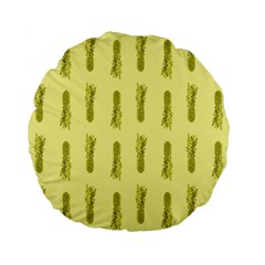 Yellow Pineapple Standard 15  Premium Flano Round Cushions by ConteMonfrey