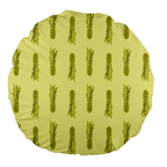 Yellow Pineapple Large 18  Premium Flano Round Cushions by ConteMonfrey