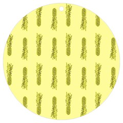 Yellow Pineapple Uv Print Acrylic Ornament Round by ConteMonfrey