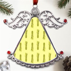 Yellow Pineapple Metal Angel With Crystal Ornament by ConteMonfrey