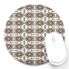 Brown Snake Skin Round Mousepad by ConteMonfrey