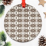 Brown snake skin Ornament (Round) Front