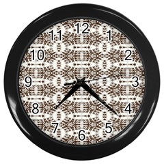 Brown Snake Skin Wall Clock (black) by ConteMonfrey