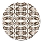 Brown snake skin Magnet 5  (Round) Front