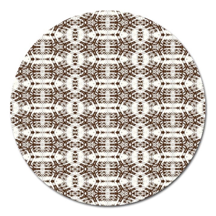 Brown snake skin Magnet 5  (Round)