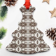 Brown Snake Skin Christmas Tree Ornament (two Sides)