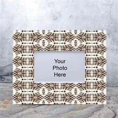 Brown Snake Skin White Tabletop Photo Frame 4 x6  by ConteMonfrey