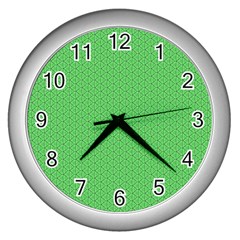  Spooky Pink Green Halloween  Wall Clock (silver) by ConteMonfrey