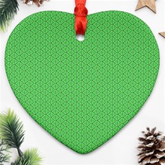  Spooky Pink Green Halloween  Heart Ornament (two Sides) by ConteMonfrey