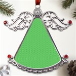  Spooky Pink Green Halloween  Metal Angel with Crystal Ornament Front