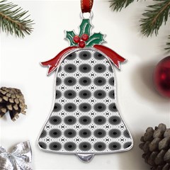 Cosmos Circles Metal Holly Leaf Bell Ornament