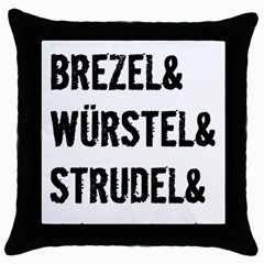 Its A German Thing Bier Brezel Wurstel Strudel Schnitzel Throw Pillow Case (black) by ConteMonfrey