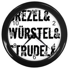 Its A German Thing Bier Brezel Wurstel Strudel Schnitzel Wall Clock (black) by ConteMonfrey