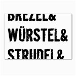 Its A German Thing bier brezel wurstel strudel schnitzel Postcard 4 x 6  (Pkg of 10) Front