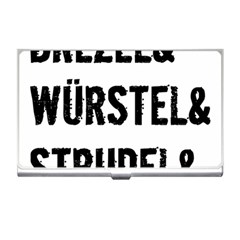 Its A German Thing Bier Brezel Wurstel Strudel Schnitzel Business Card Holder by ConteMonfrey