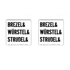 Its A German Thing Bier Brezel Wurstel Strudel Schnitzel Cufflinks (square) by ConteMonfrey