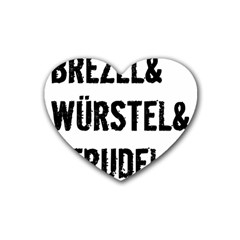 Its A German Thing Bier Brezel Wurstel Strudel Schnitzel Rubber Coaster (heart) by ConteMonfrey