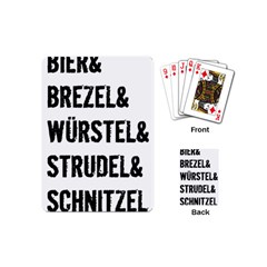 Its A German Thing Bier Brezel Wurstel Strudel Schnitzel Playing Cards Single Design (mini) by ConteMonfrey