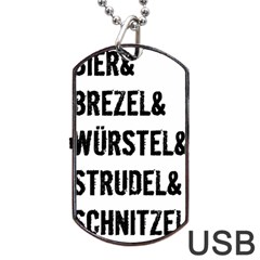 Its A German Thing Bier Brezel Wurstel Strudel Schnitzel Dog Tag Usb Flash (one Side) by ConteMonfrey