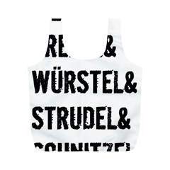 Its A German Thing Bier Brezel Wurstel Strudel Schnitzel Full Print Recycle Bag (m) by ConteMonfrey