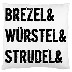 Its A German Thing Bier Brezel Wurstel Strudel Schnitzel Large Premium Plush Fleece Cushion Case (two Sides) by ConteMonfrey