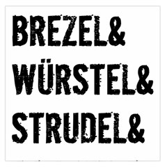 Its A German Thing Bier Brezel Wurstel Strudel Schnitzel Square Satin Scarf (36  X 36 ) by ConteMonfrey