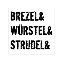 Its A German Thing Bier Brezel Wurstel Strudel Schnitzel Square Satin Scarf (30  X 30 ) by ConteMonfrey