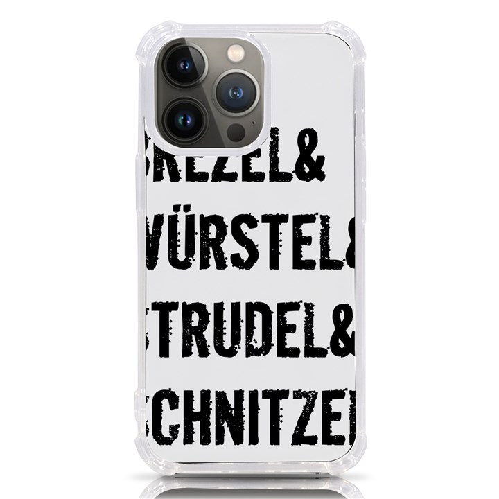 Its A German Thing bier brezel wurstel strudel schnitzel iPhone 13 Pro TPU UV Print Case