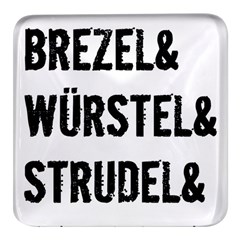 Its A German Thing Bier Brezel Wurstel Strudel Schnitzel Square Glass Fridge Magnet (4 Pack) by ConteMonfrey